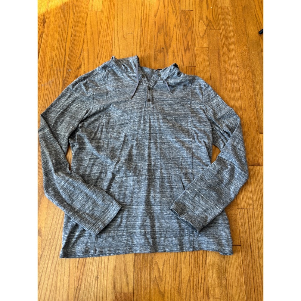Marc Anthony Mens Heather Gray Long Sleeve Hoodie Pullover Casual Size XL